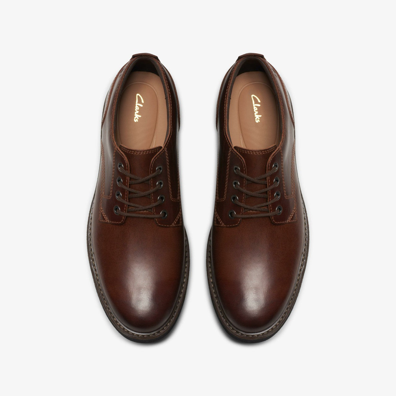 Batcombe Tie Dark Tan Leather | Clarks for sale