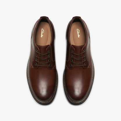 Batcombe Tie Dark Tan Leather | Clarks for sale