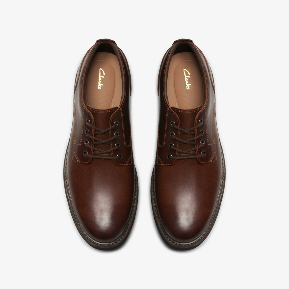 Batcombe Tie Dark Tan Leather | Clarks for sale