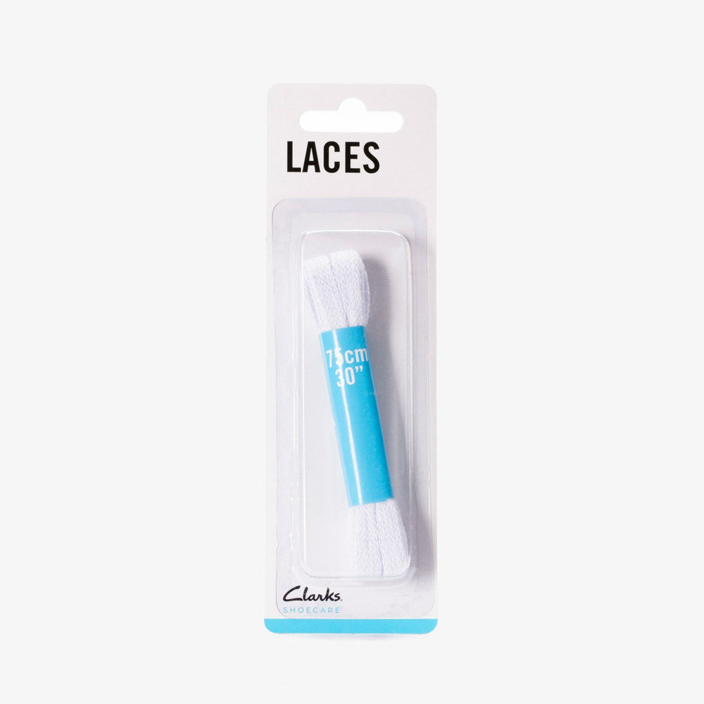 75cm Flat Lace White | Clarks outlet