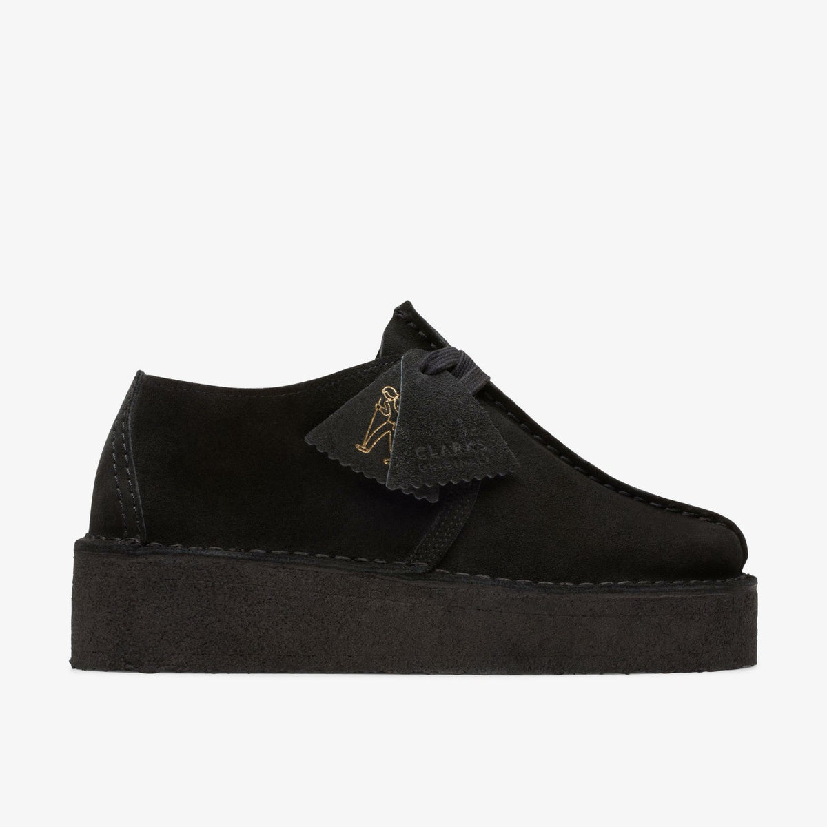 Trek Wedge Black Suede | Clarks for sale