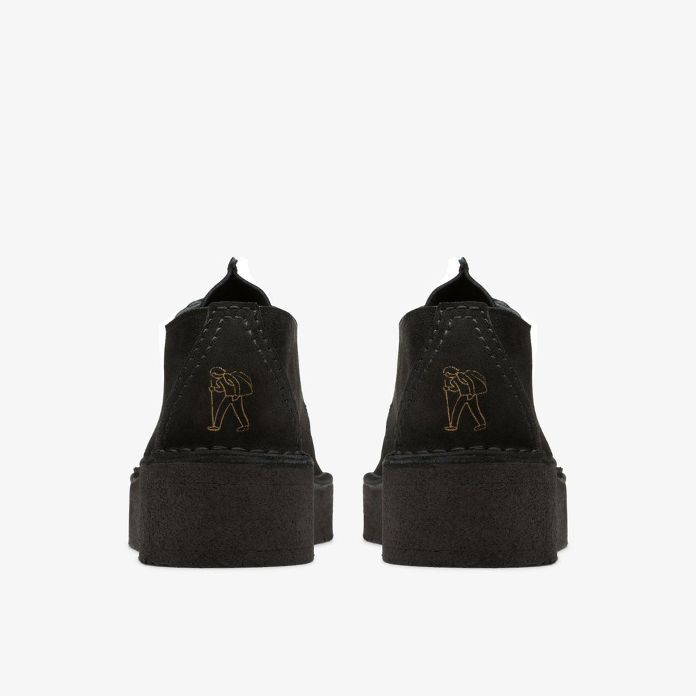 Trek Wedge Black Suede | Clarks for sale