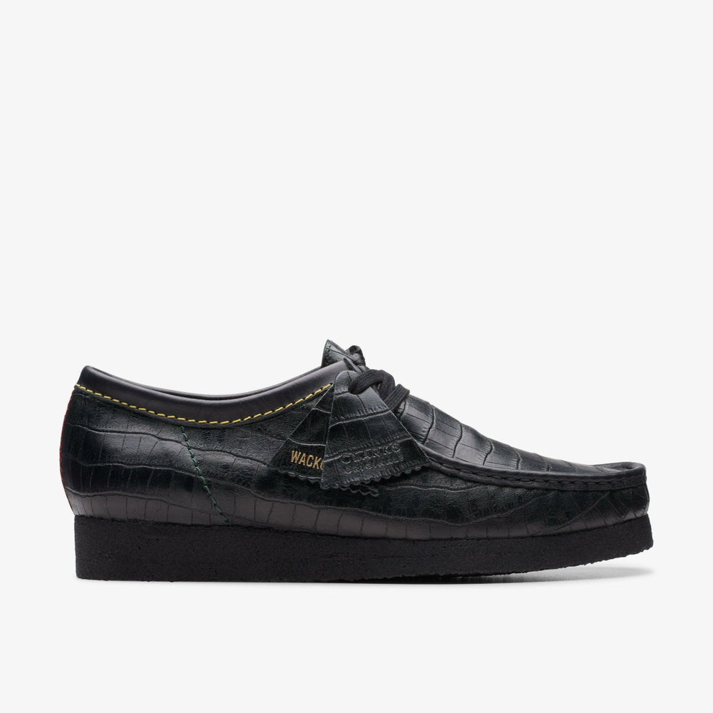 Wallabee Black Crocodile | Clarks on Sale