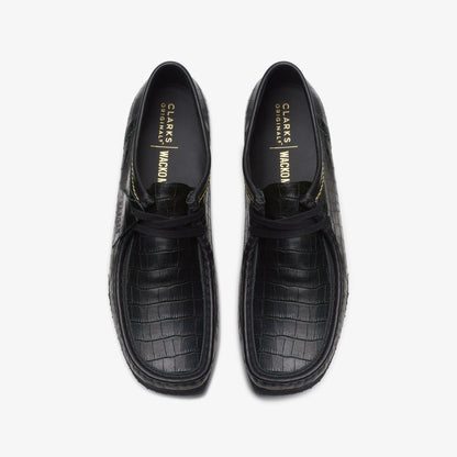 Wallabee Black Crocodile | Clarks on Sale