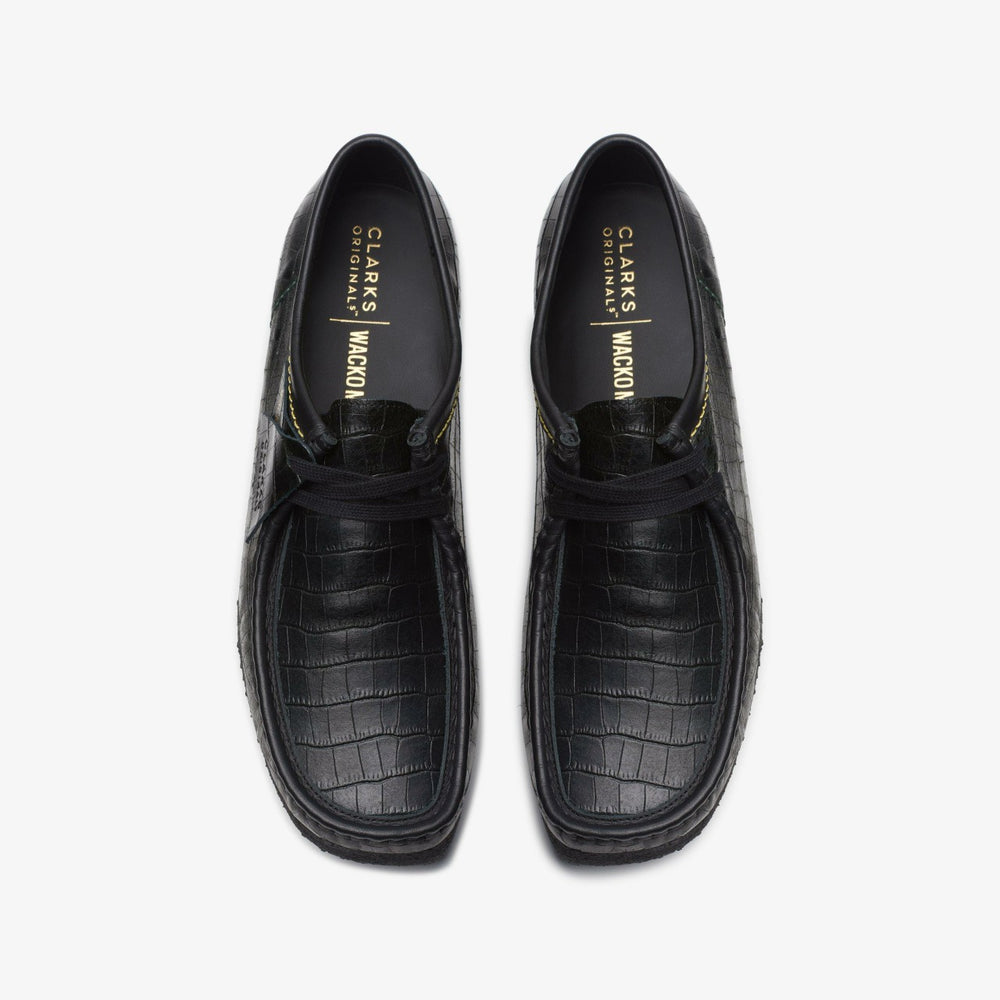 Wallabee Black Crocodile | Clarks on Sale