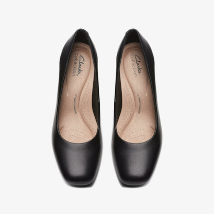 Kyndall Iris Black Leather | Clarks on Sale
