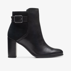Freva 85 Buckle Black Leather | Clarks discount