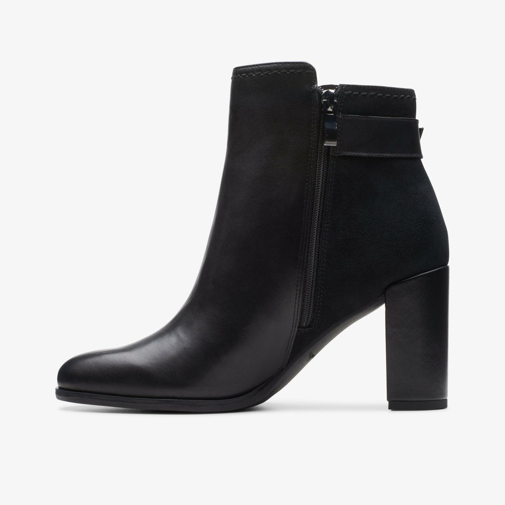 Freva 85 Buckle Black Leather | Clarks discount