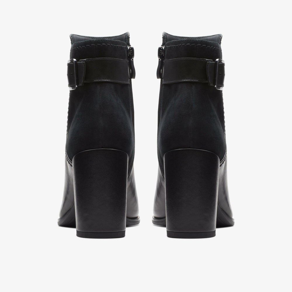 Freva 85 Buckle Black Leather | Clarks discount