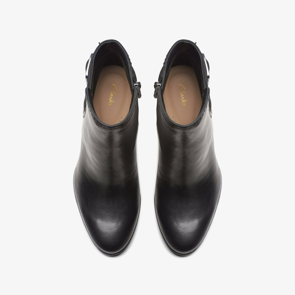 Freva 85 Buckle Black Leather | Clarks discount