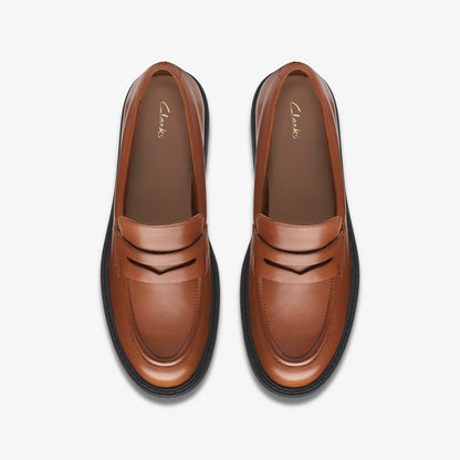Orinoco 2 Penny Loafer Dark Tan Leather | Clarks online