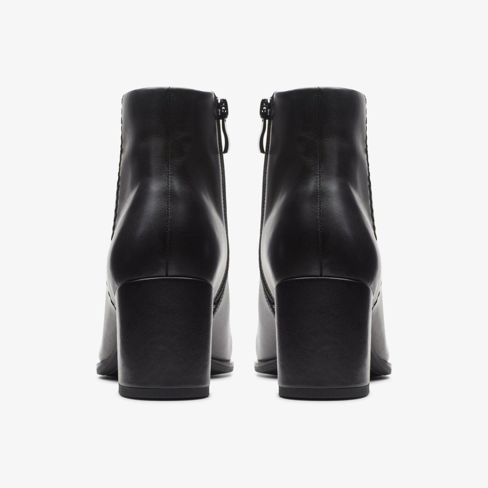 Freva 55 Zip Ankle Boot Black Leather | Clarks on Sale