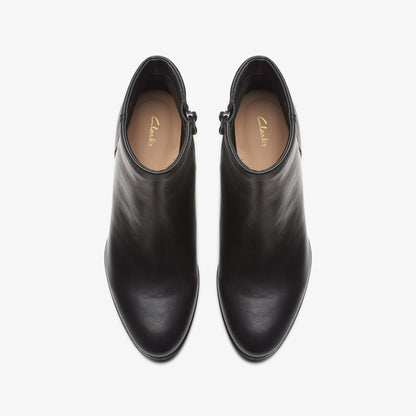Freva 55 Zip Ankle Boot Black Leather | Clarks on Sale