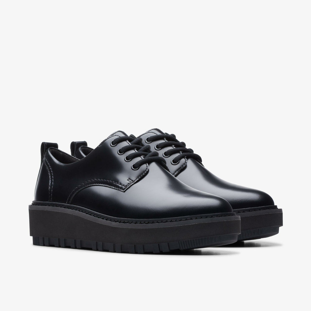 Orianna W Derby Black Leather | Clarks Sale