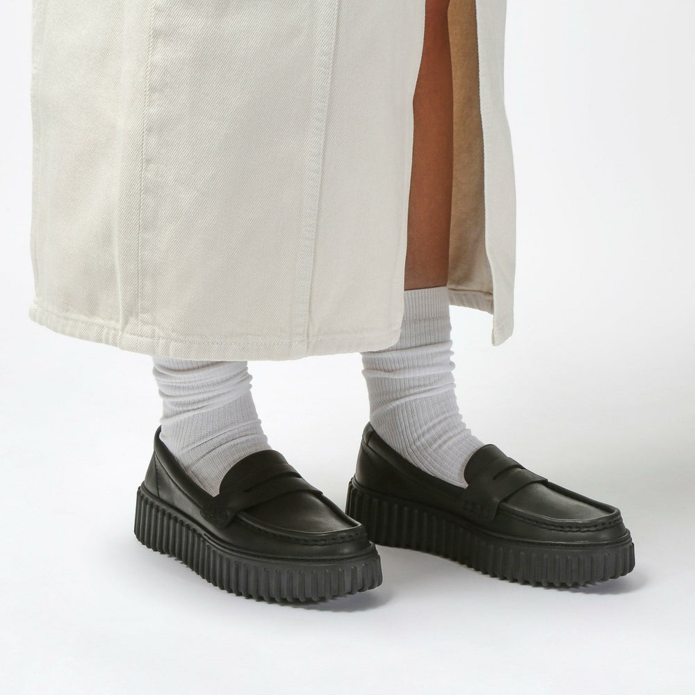 Torhill Penny Loafer Black Leather | Clarks outlet