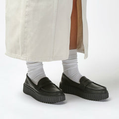 Torhill Penny Loafer Black Leather | Clarks outlet