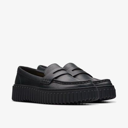 Torhill Penny Loafer Black Leather | Clarks outlet