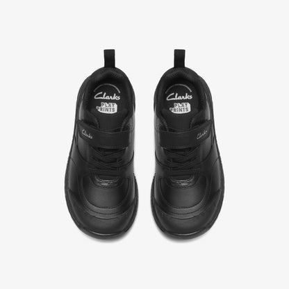 Steggy Stride Kid Black Leather | Clarks outlet