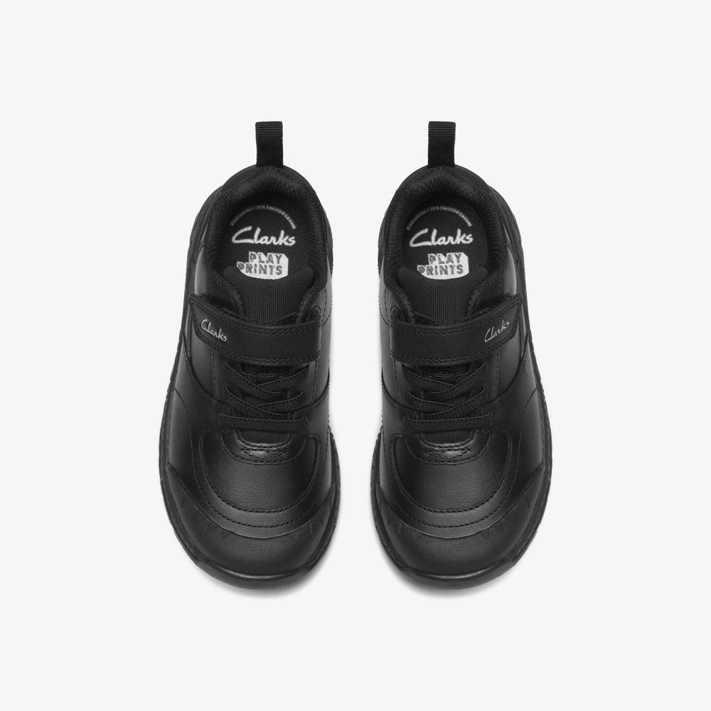 Steggy Stride Kid Black Leather | Clarks outlet