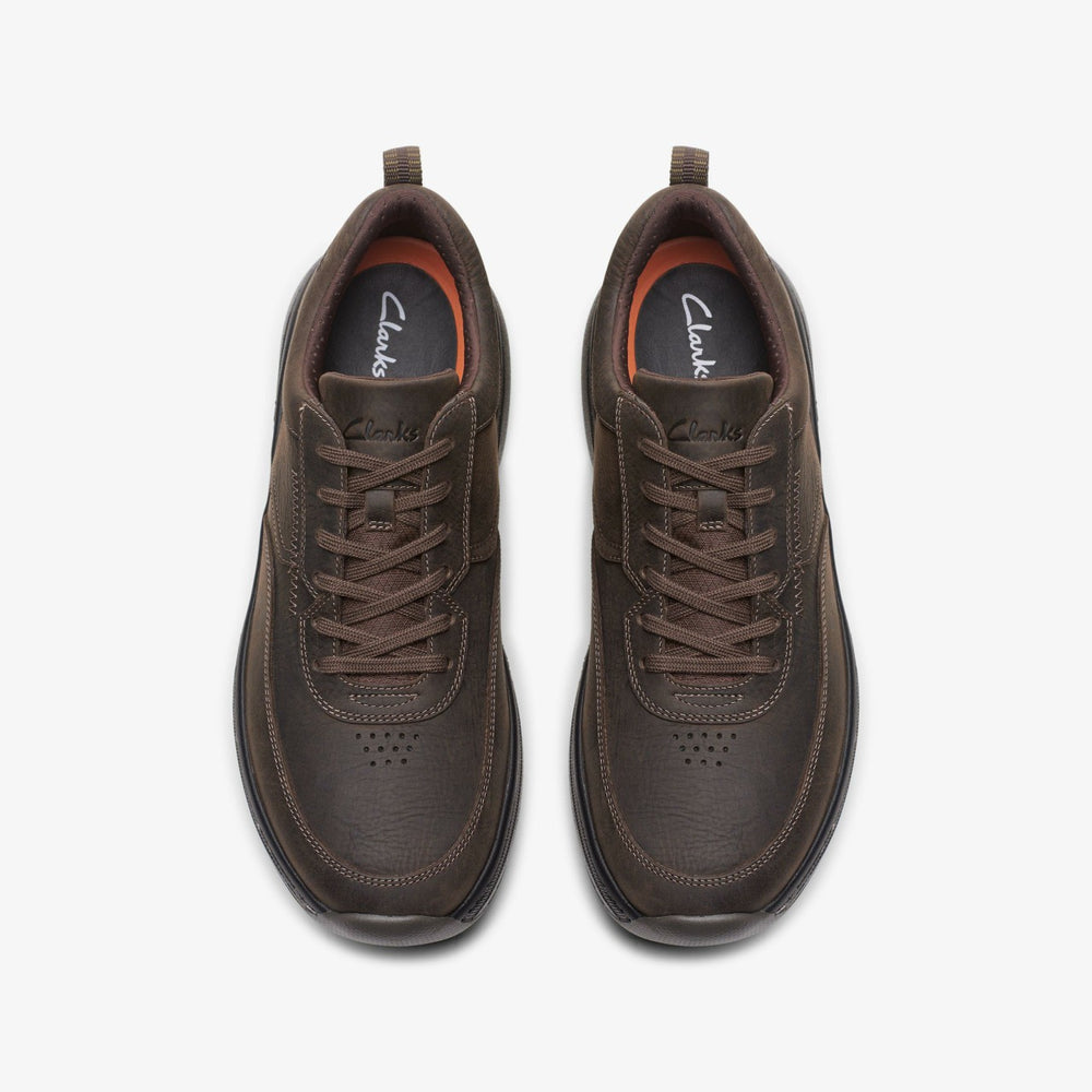 Clarks Pro Lace Dark Brown Tumbled | Clarks online