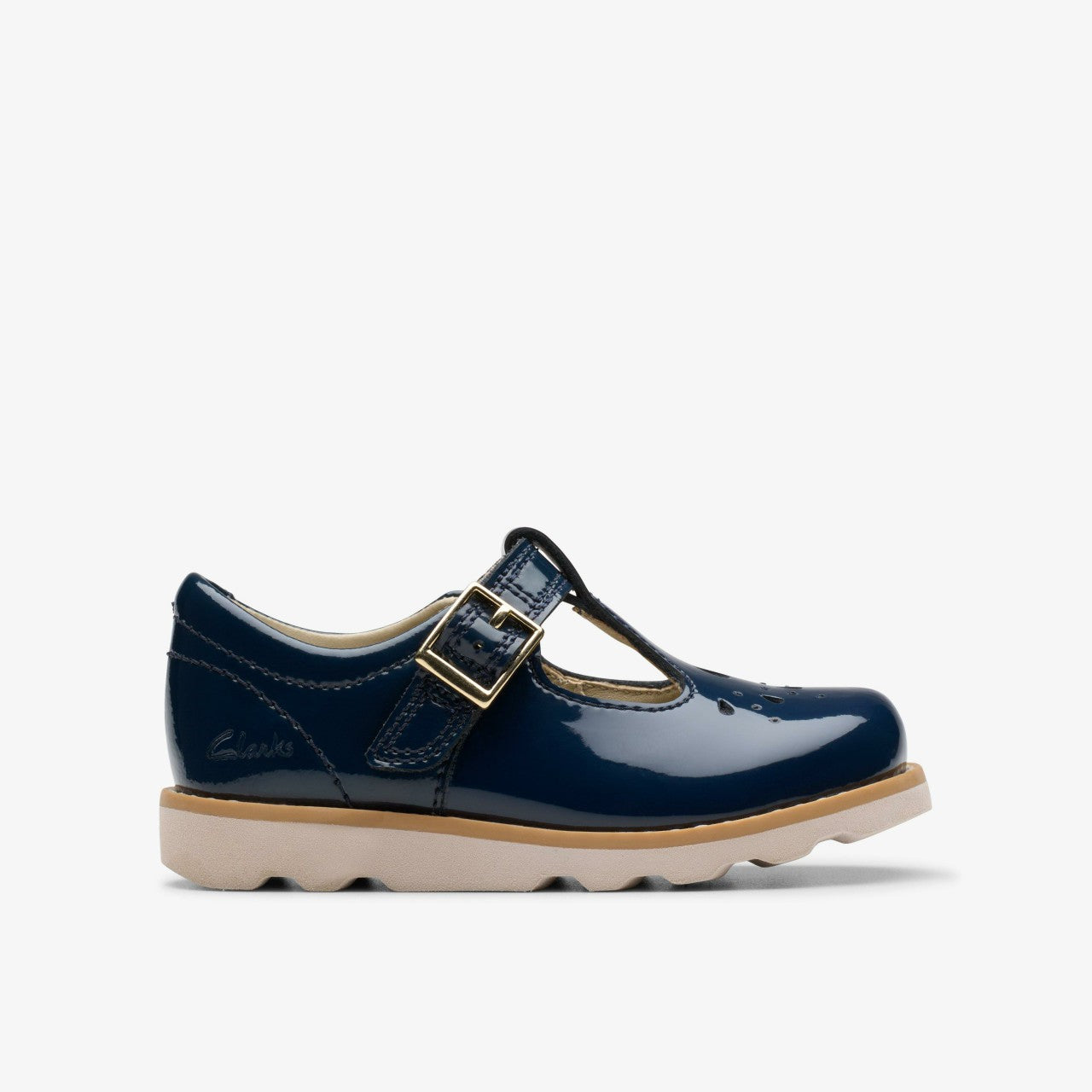 Crown Print Toddler Navy Patent | Clarks on Sale