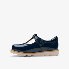 Crown Print Toddler Navy Patent | Clarks on Sale