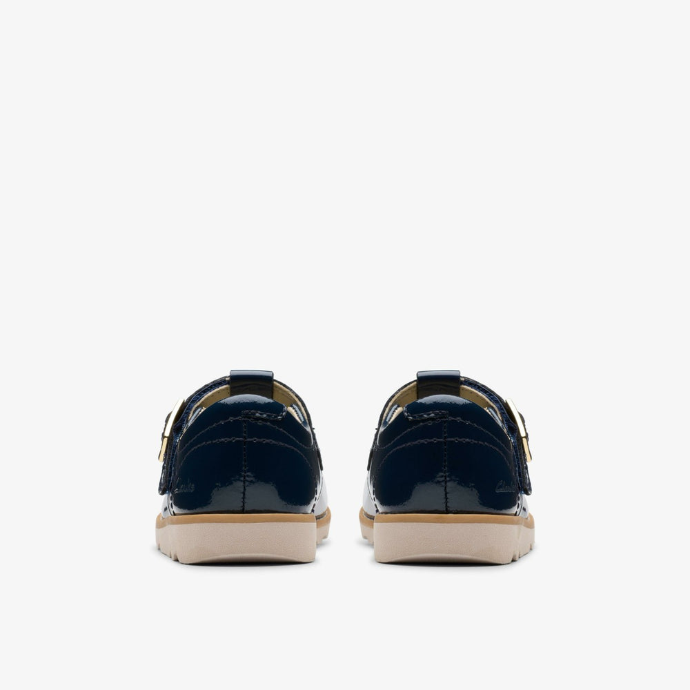 Crown Print Toddler Navy Patent | Clarks on Sale