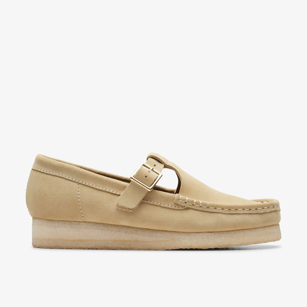 Wallabee T Bar Maple Suede | Clarks discount