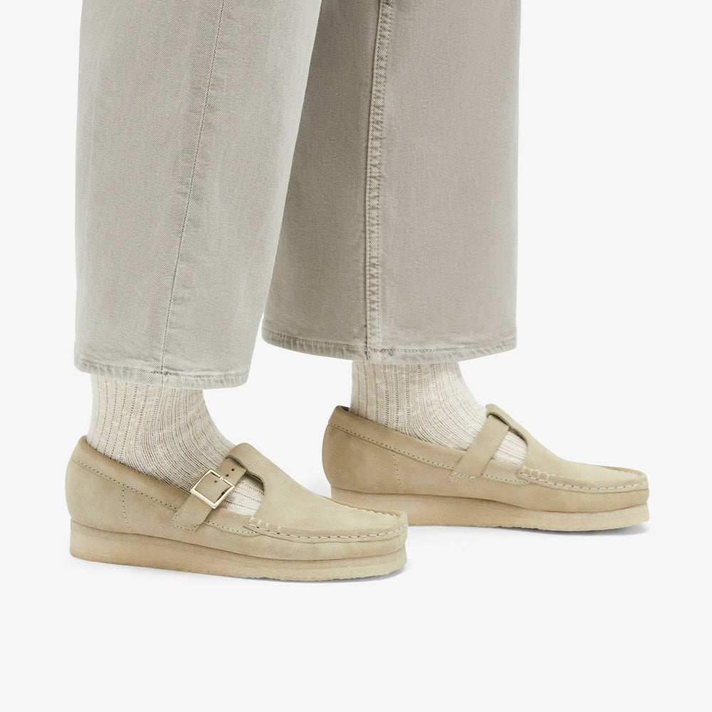 Wallabee T Bar Maple Suede | Clarks discount