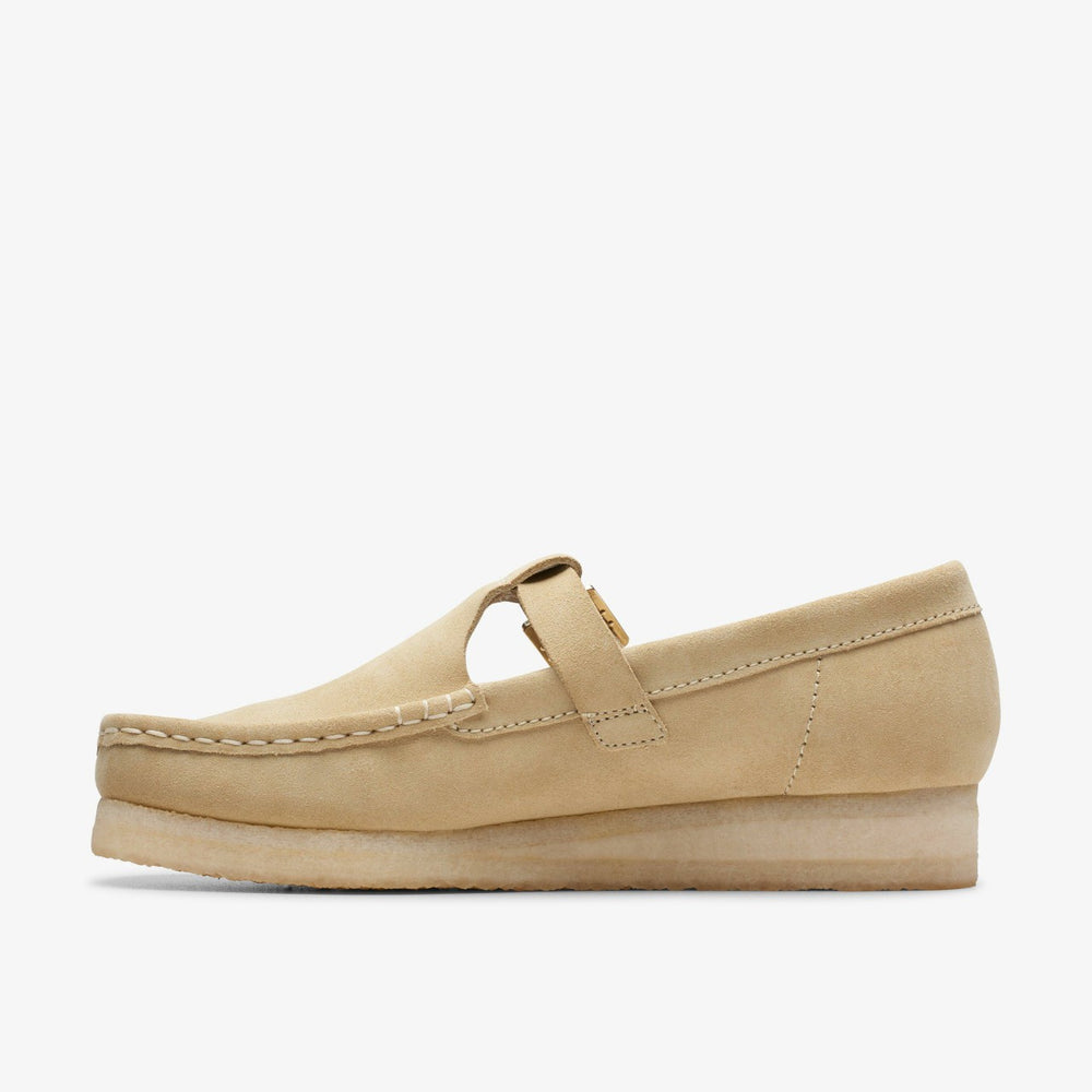 Wallabee T Bar Maple Suede | Clarks discount