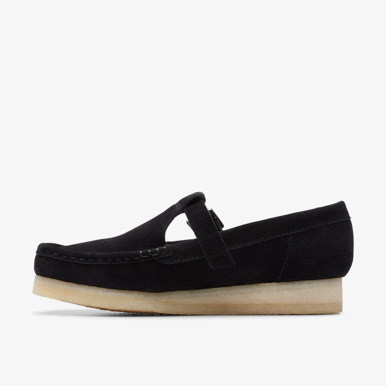 Wallabee T Bar Black Suede | Clarks on Sale