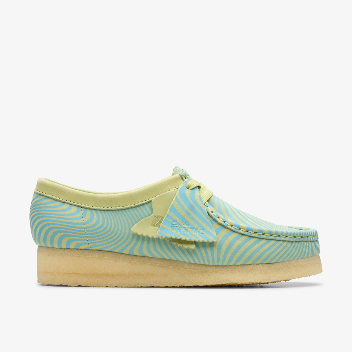 Wallabee Blue/Lime Print | Clarks online