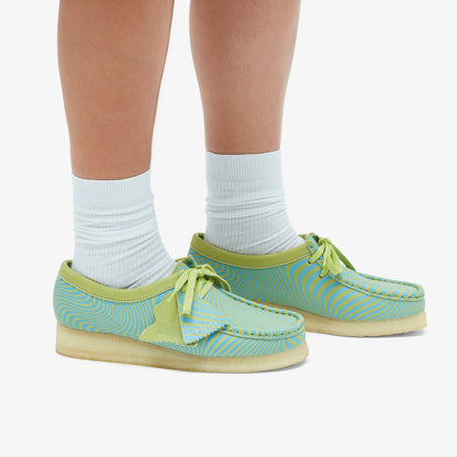 Wallabee Blue/Lime Print | Clarks online