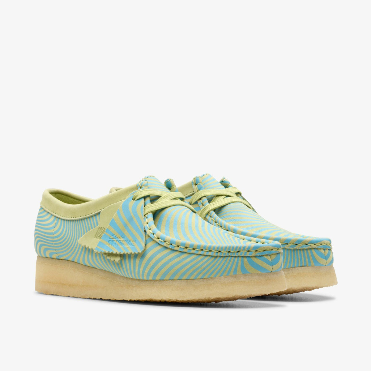 Wallabee Blue/Lime Print | Clarks online