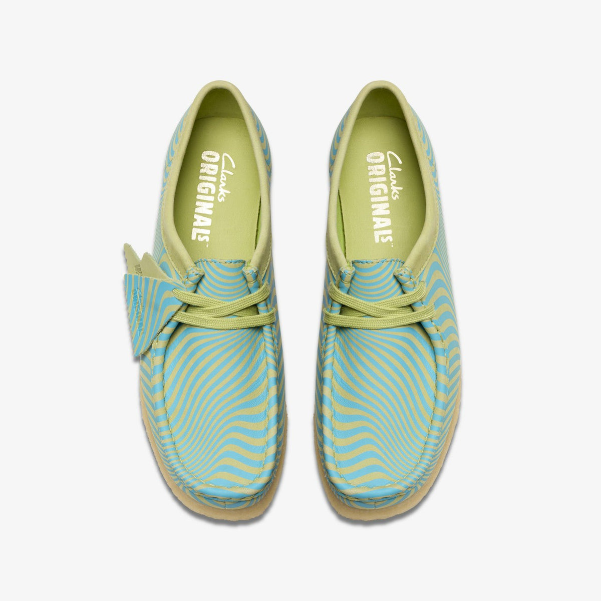 Wallabee Blue/Lime Print | Clarks online