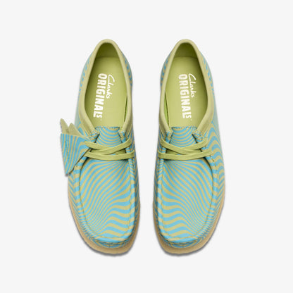 Wallabee Blue/Lime Print | Clarks online