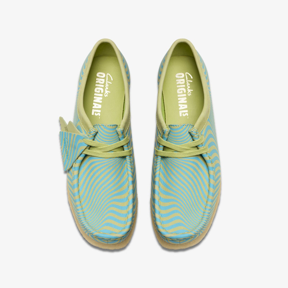 Wallabee Blue/Lime Print | Clarks online