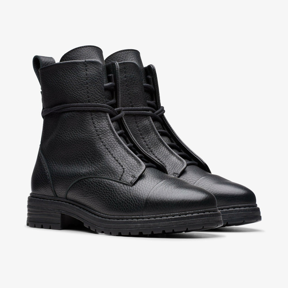 Rixley Lace Black Leather | Clarks on Sale