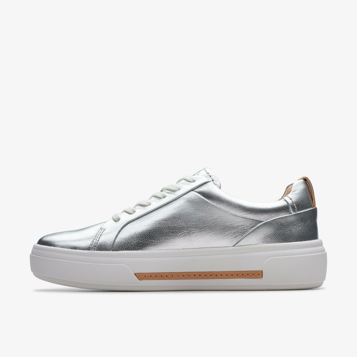 Hollyhock Walk Silver Leather | Clarks for sale