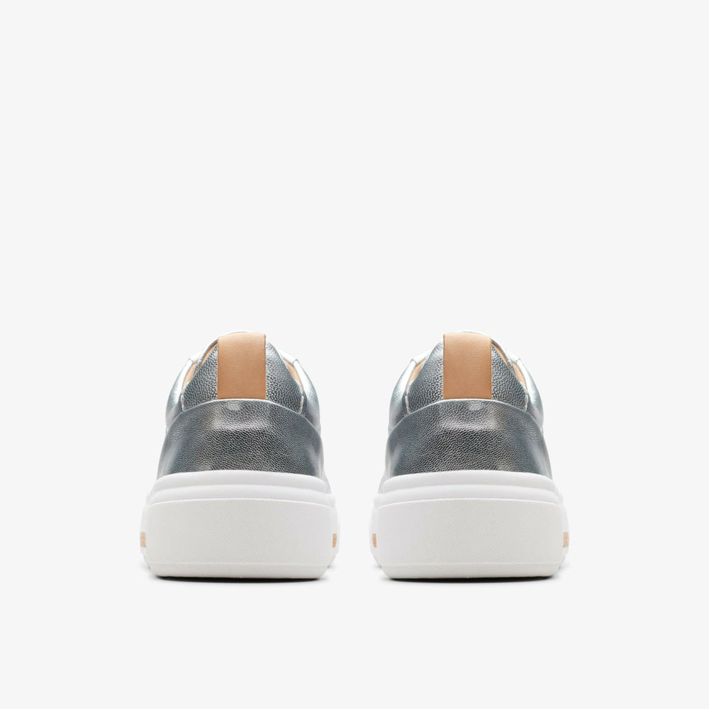Hollyhock Walk Silver Leather | Clarks for sale