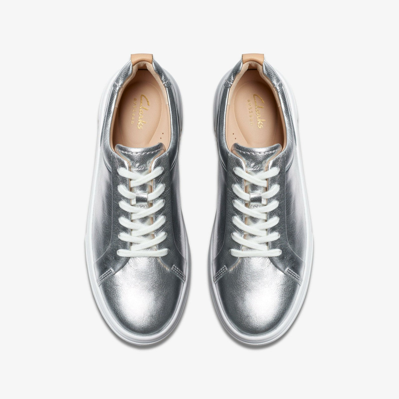 Hollyhock Walk Silver Leather | Clarks for sale