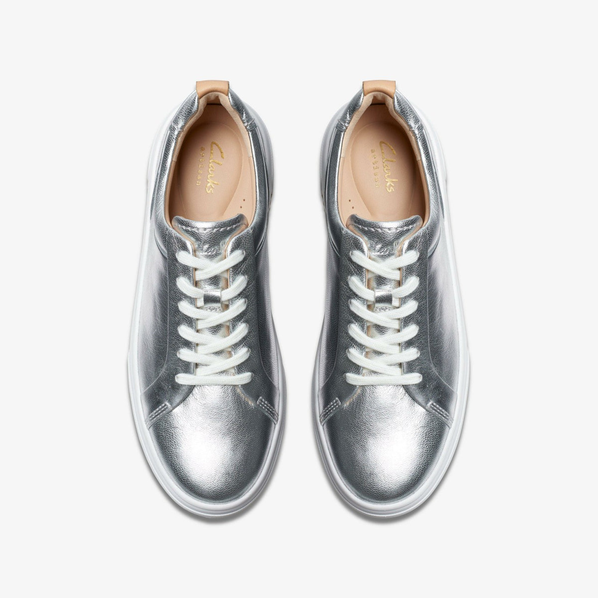 Hollyhock Walk Silver Leather | Clarks for sale