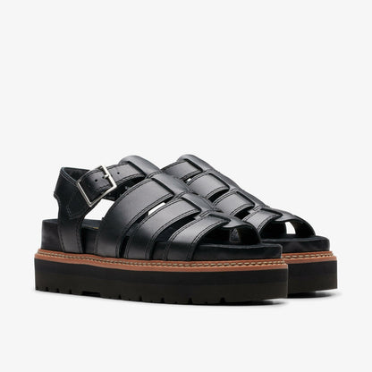 Orianna Twist Black Leather | Clarks for sale