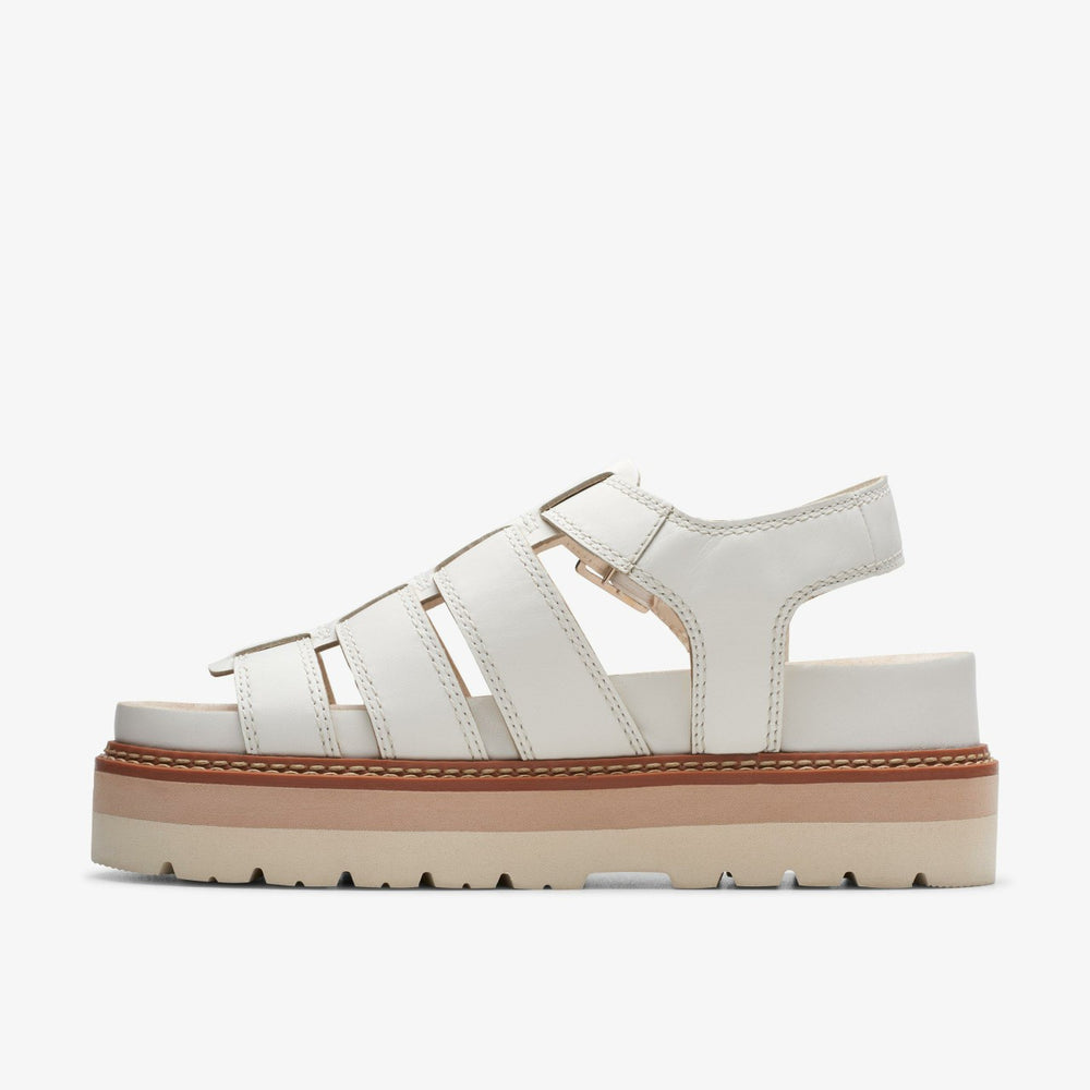 Orianna Twist Off White Leather | Clarks Sale