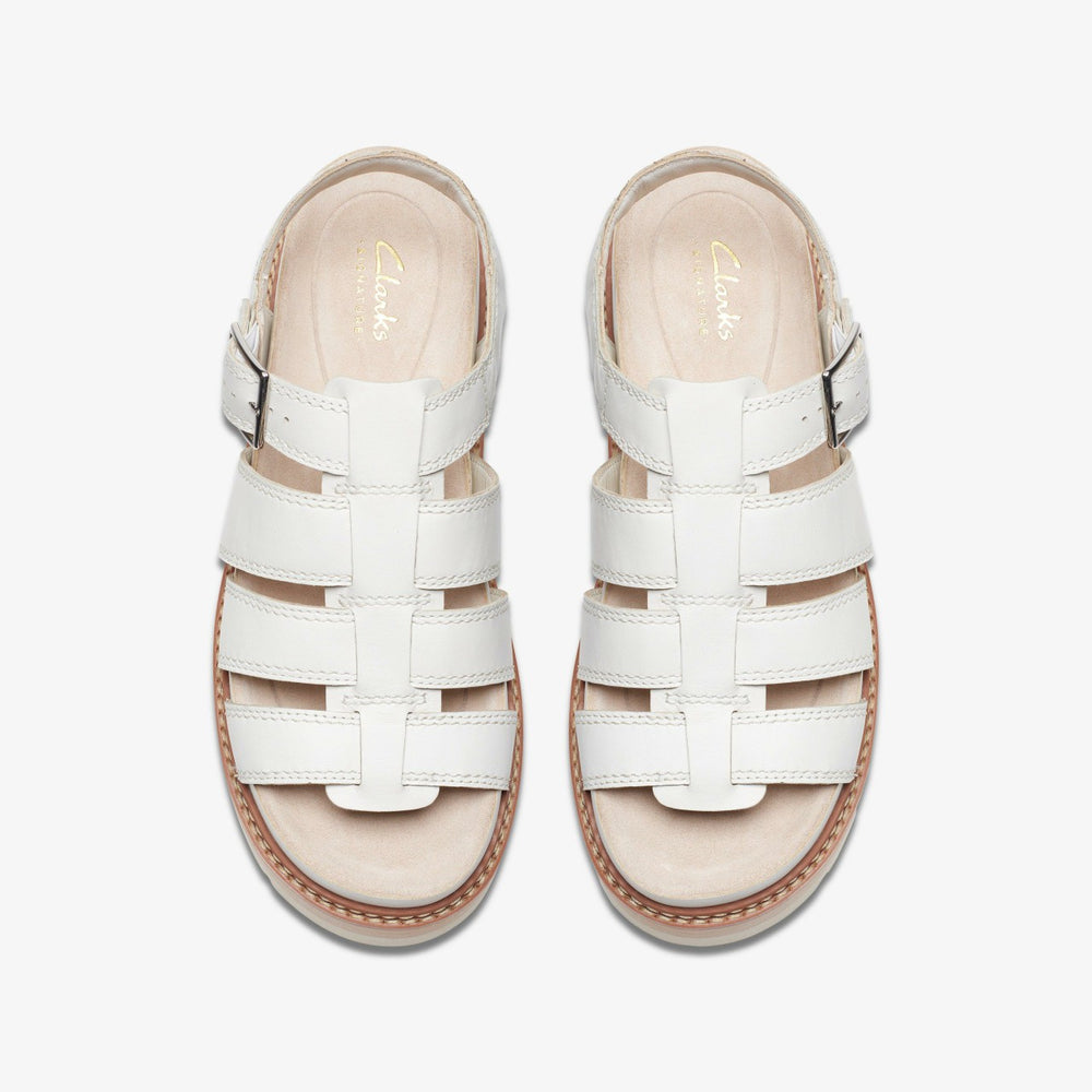 Orianna Twist Off White Leather | Clarks Sale