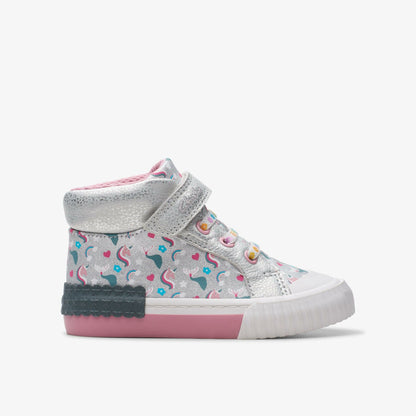 Foxing Halo Hi Toddler Silver | Clarks Sale