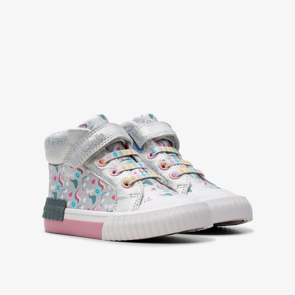 Foxing Halo Hi Toddler Silver | Clarks Sale
