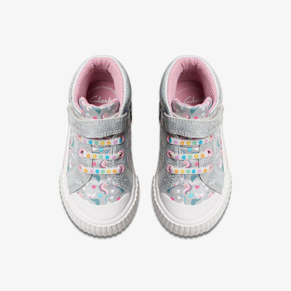 Foxing Halo Hi Toddler Silver | Clarks Sale