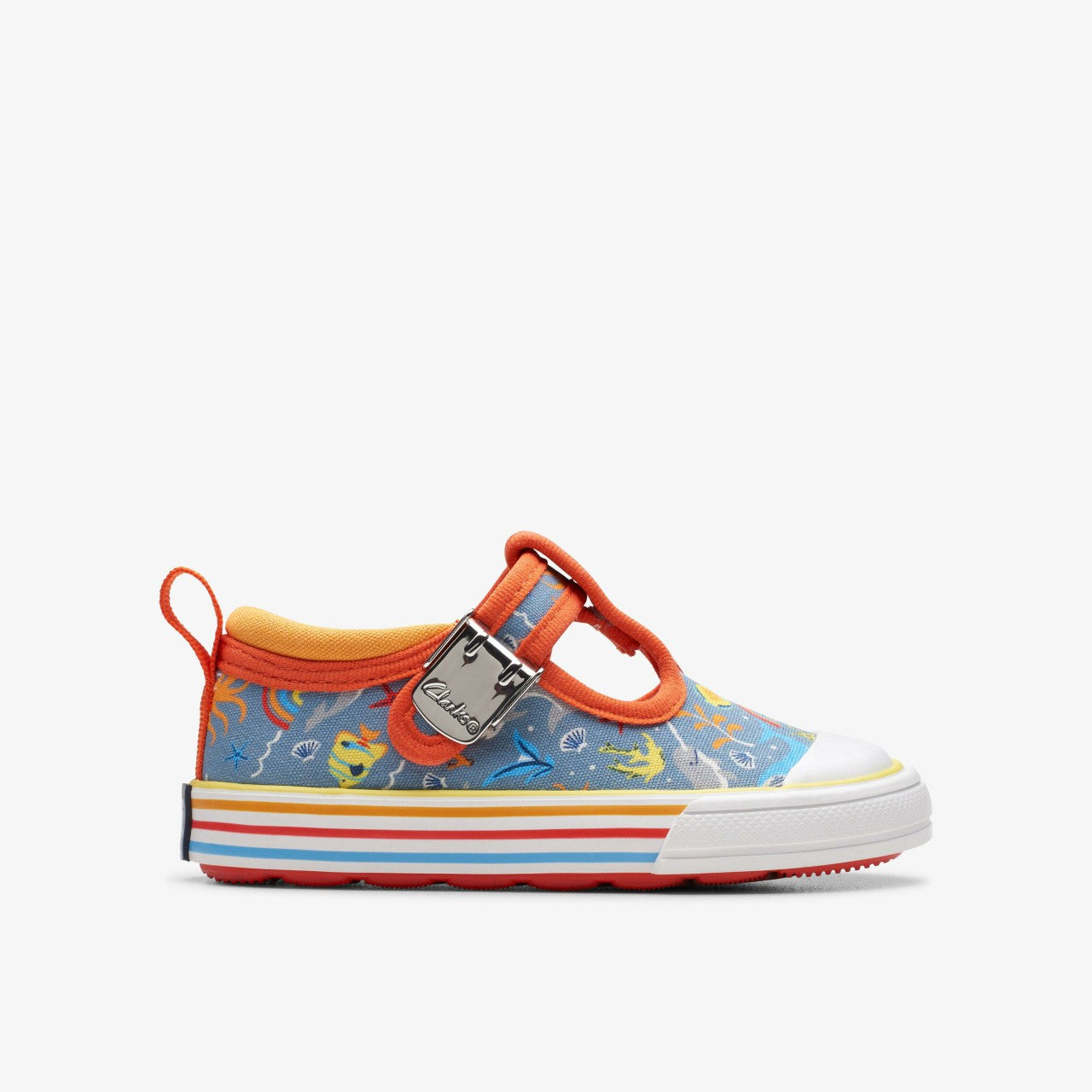 Foxing Fish Toddler Grey Print | Clarks on Sale