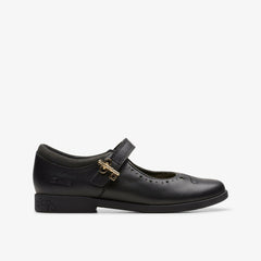 Lock Magic Kid Black Leather | Clarks on Sale